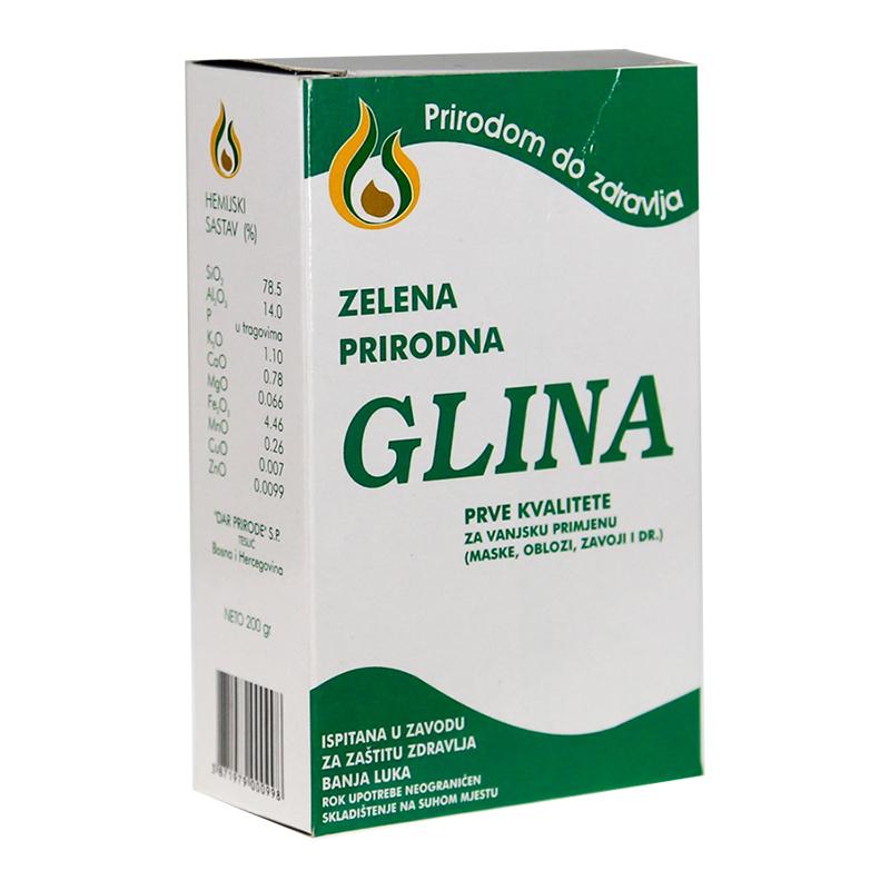 Glina prirodna prah zelena 200 g