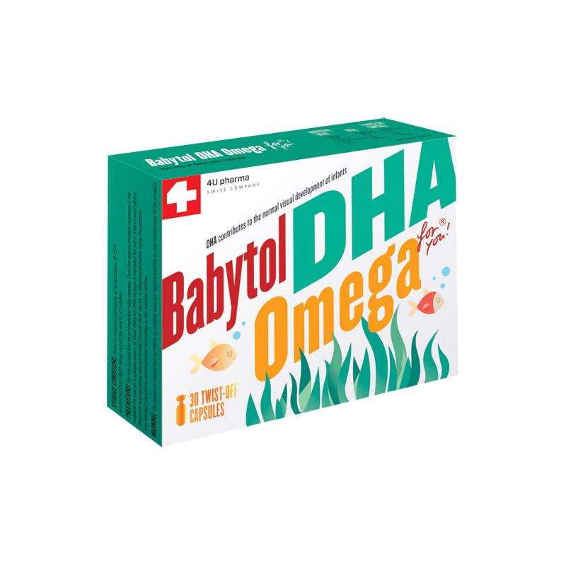 4U pharma Babytol DHA Omega twist-off kapsule a30