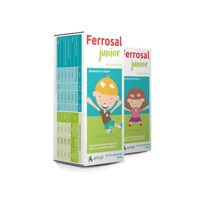 Amsal Ferrosal junior oralna suspenzija 50 ml