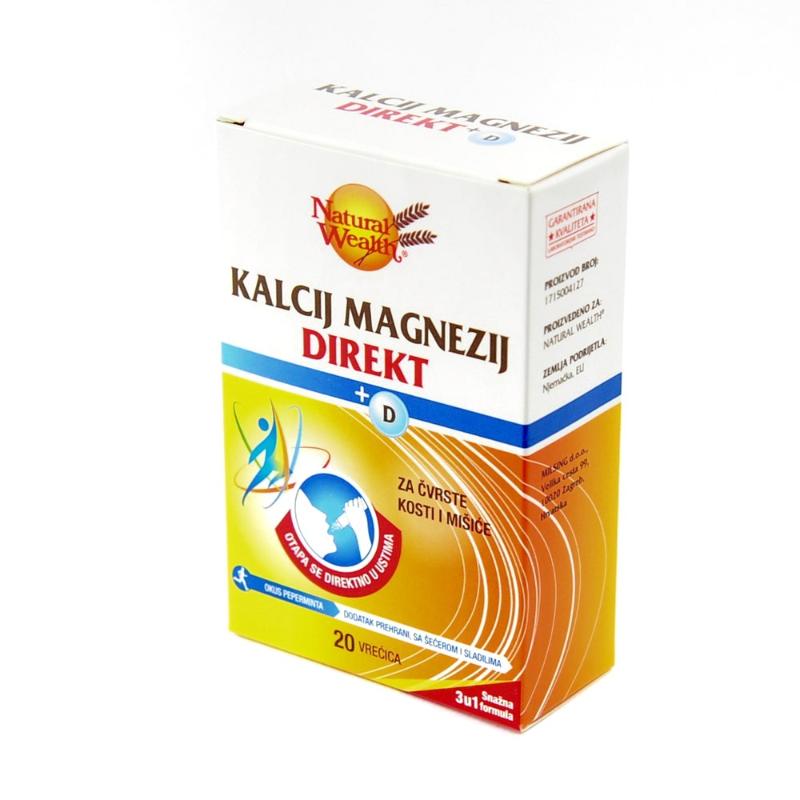Natural Wealth Kalcij Magnezij Direkt + D 20 vrećica