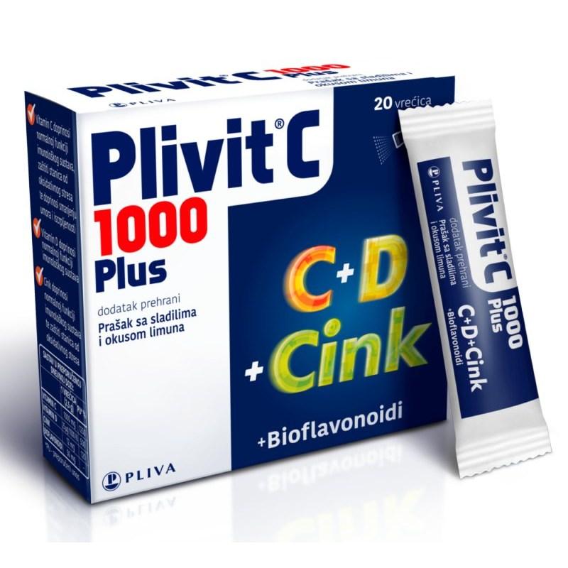 Plivit C 1000 plus oralni prasak a 20(1+1)