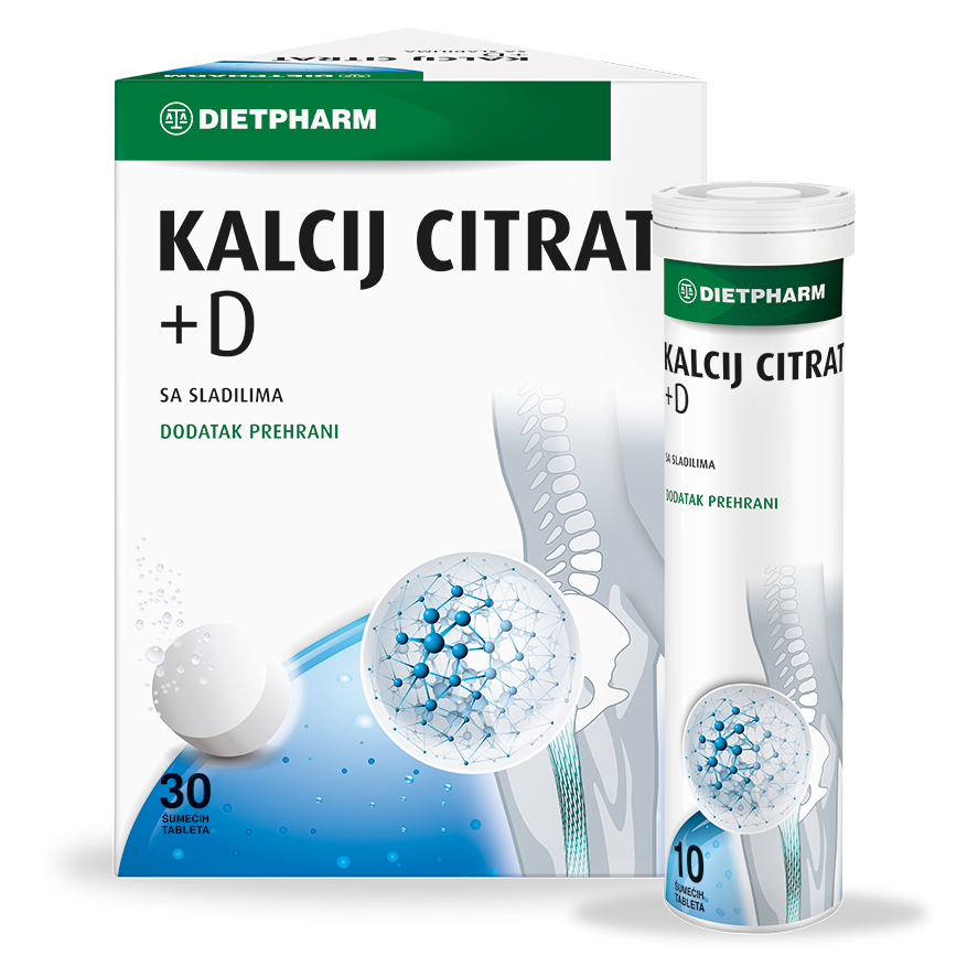 Dietpharm Kalcij Citrat + D šumeće tablete a30