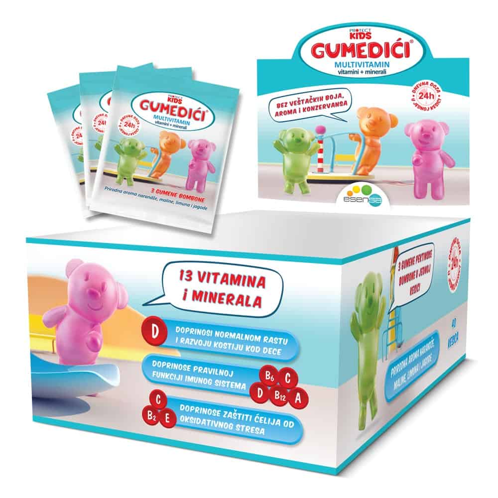 Esensa Gumedići Multivitamin 3 gumene bombone za djecu